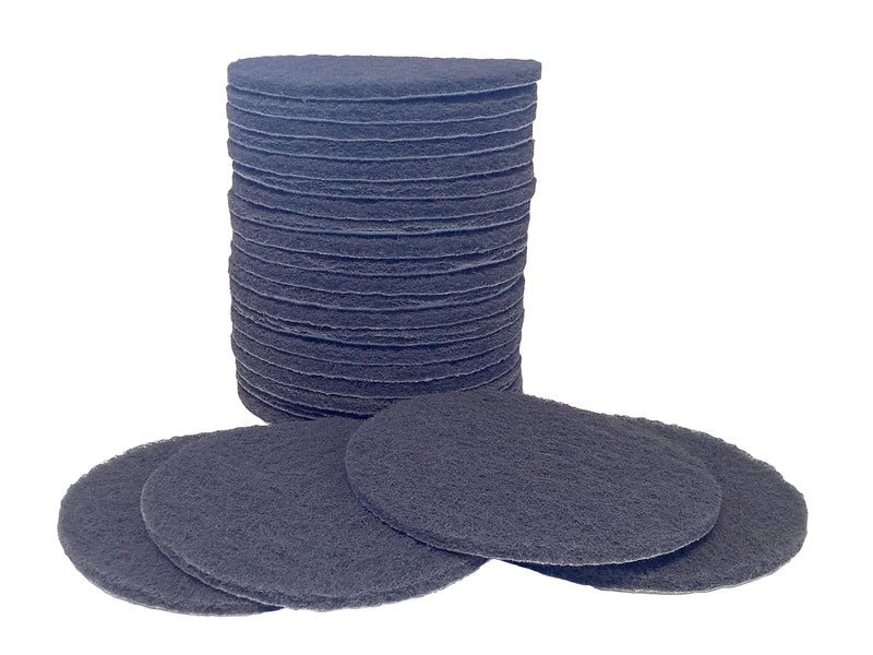Starcke Scouring Pads, 5 inch 25 Pack Sanding Pads, Grey Automotive Sandpaper for Automotive Paint & Paint Supplies, Ultra Fine Auto Body Supplies, Synthetic Fiber Surface Conditioning Scuff Pad - Image 3